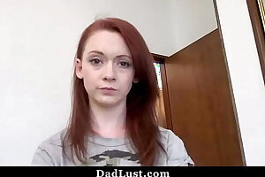 Horny Redhead Teen Fucks Her Step Father
