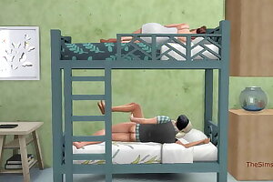 Stepdad fuck his stepdaughter on bunk bed